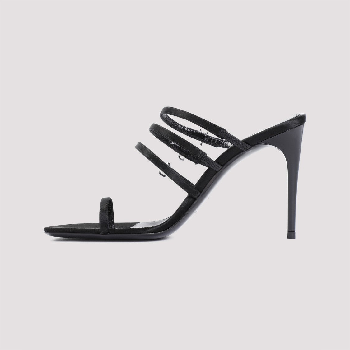 Saint Laurent Jerry 95 Black Textile Sandals