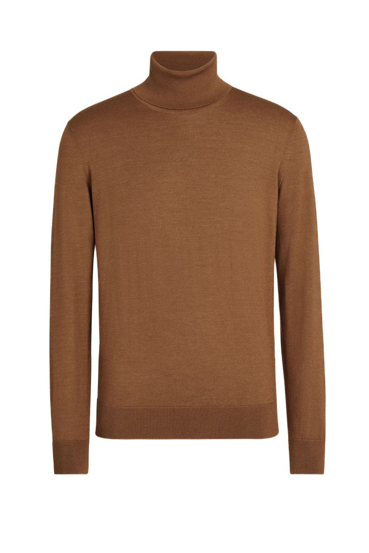 Zegna Cashseta Light Cashmere-Silk Turtleneck Sweater