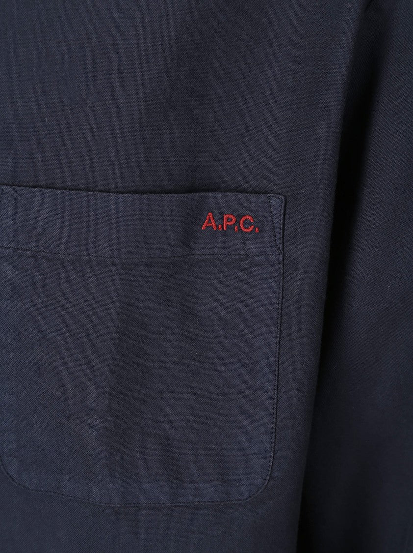 A.P.C. Blue Shirt With Logo