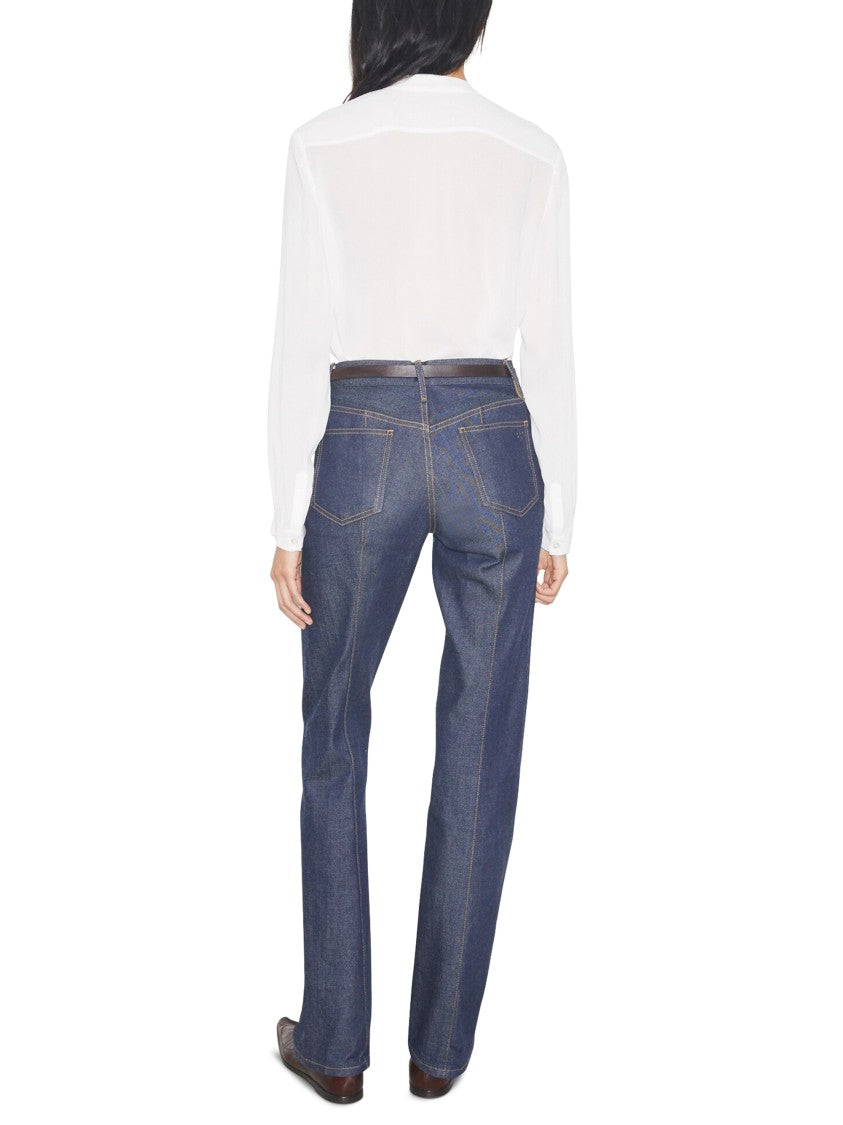 Tory Burch Georgette Blouse With Bow Tie And Button-Down Front