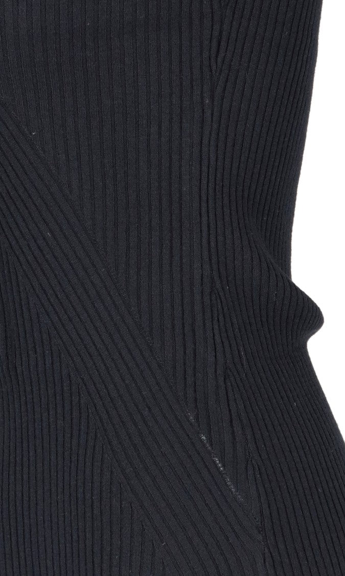 Wolford Fitted Short-Sleeved Sweater With Geometric Ribbed Texture