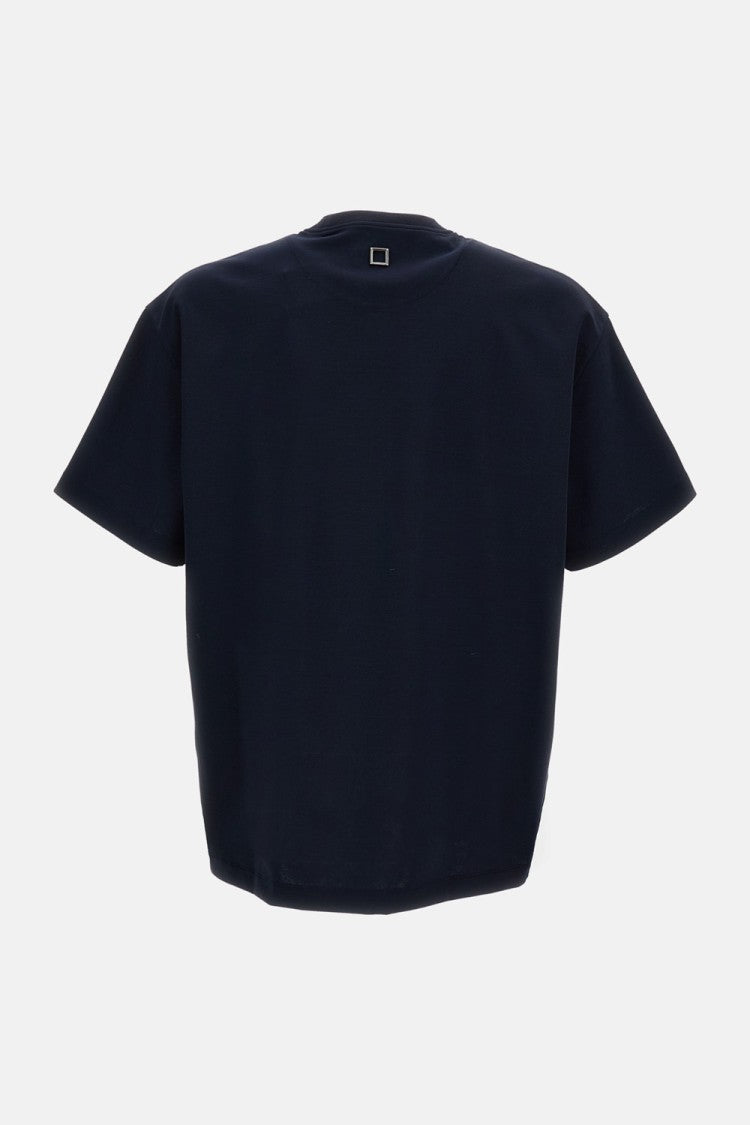 Wooyoungmi Blue Chest Logo Cotton T-Shirt