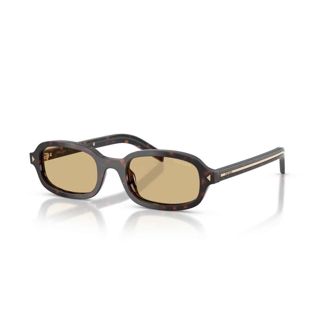 Prada 0Pr D06s Rectangular Tortoiseshell Sunglasses