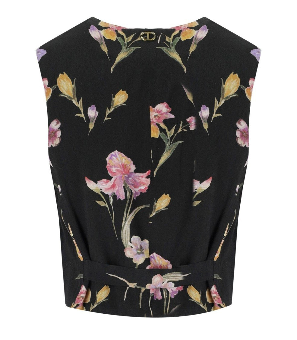Twin-Set Black Floral Vest