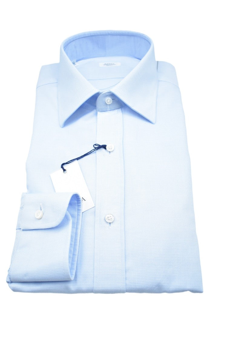 Barba Blue Refined Elegant Tailored Fit Shirt
