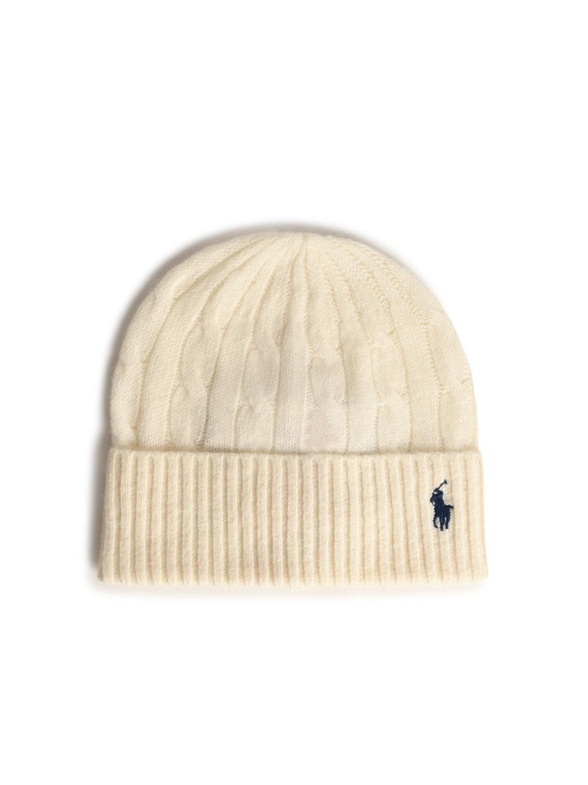 Polo Ralph Lauren Ivory Wool Blend Beanie