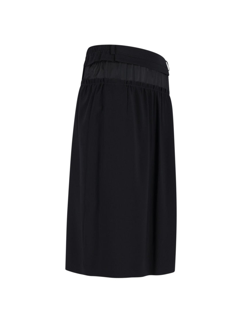 Maison Margiela "Four Stitches" Midi Skirt – Black