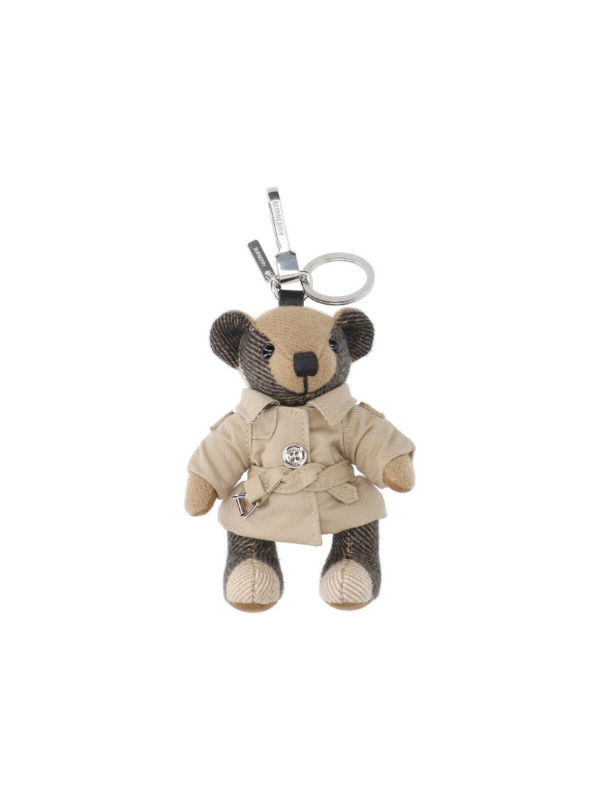 Burberry Thomas Teddy Bear Keychain With Gold Accent