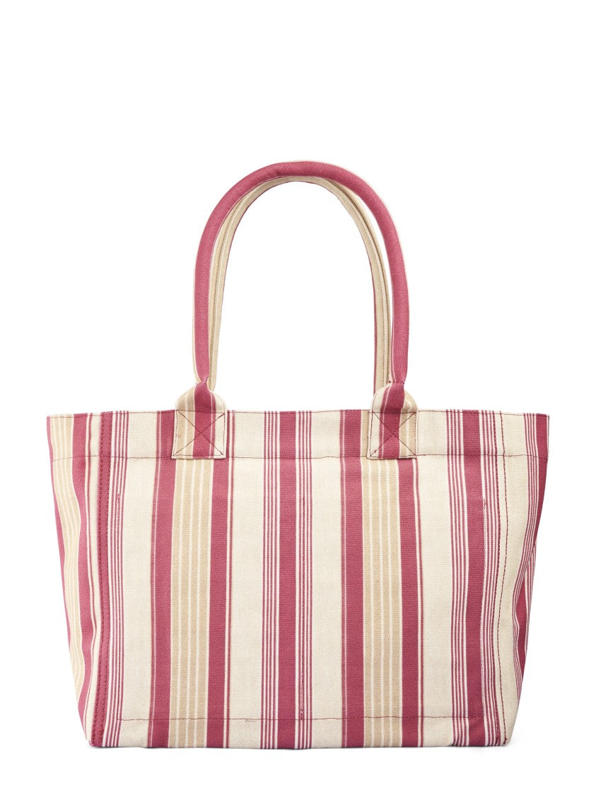 Isabel Marant Striped Cotton Tote Bag With Sturdy Handles