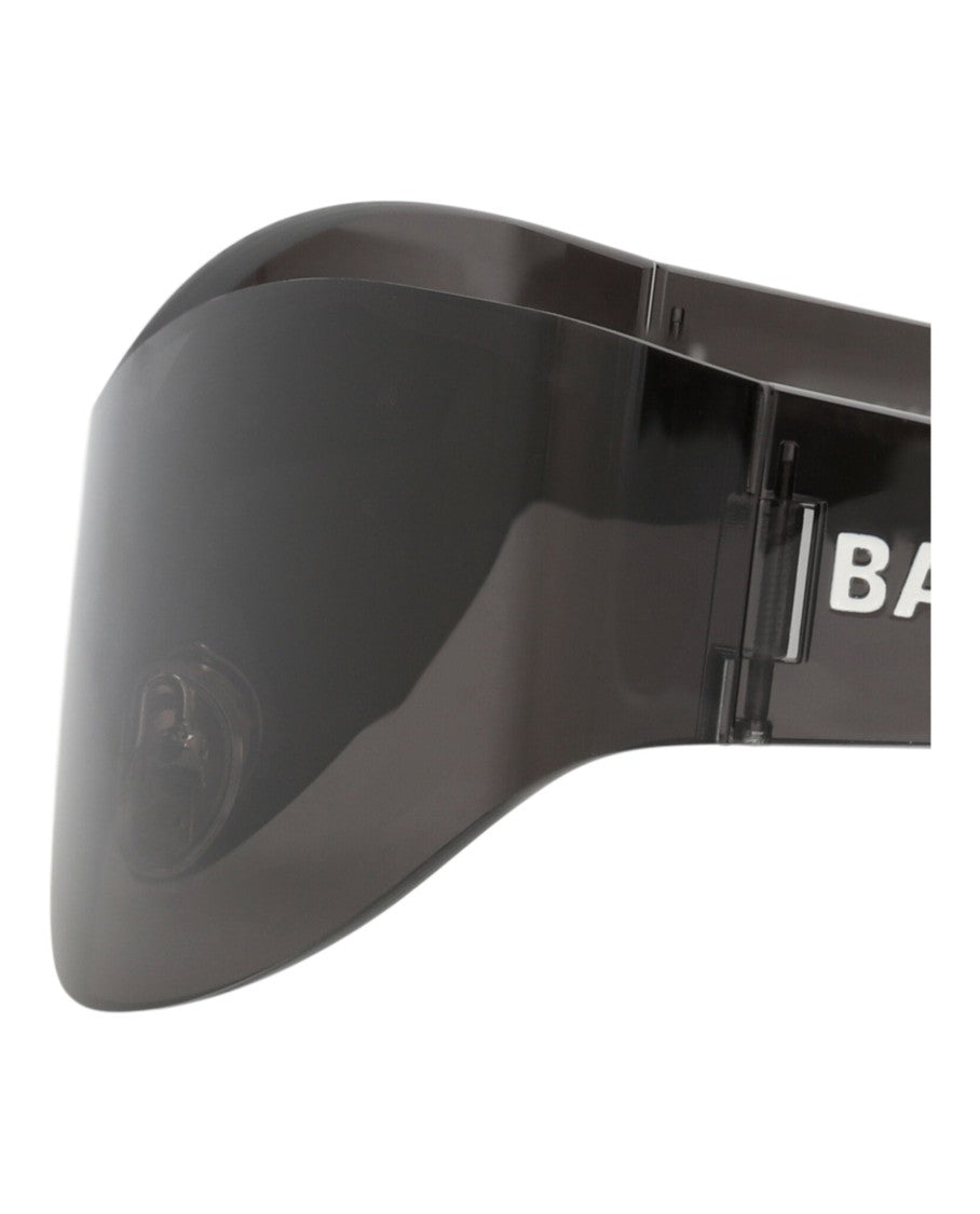 Balenciaga Shield-Frame Wraparound Sunglasses With Integrated Nose Pads