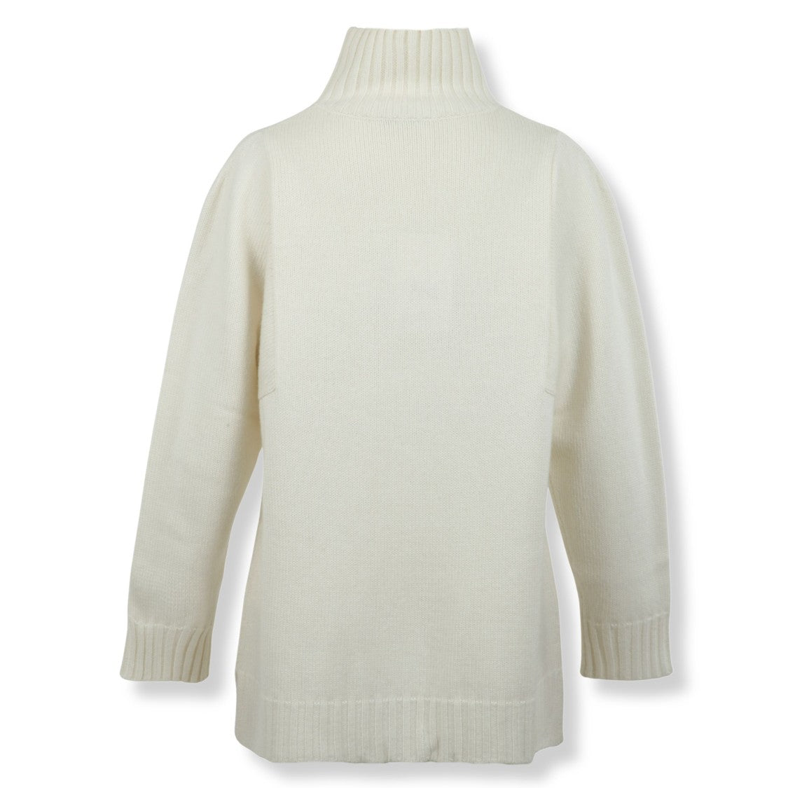 Max Mara Oversized Cashmere Turtleneck Sweater With Ribbed Details
