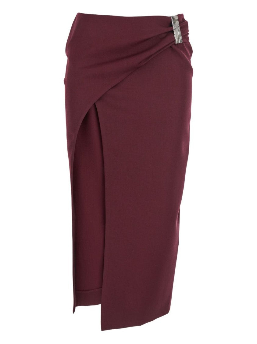 The Attico Draped Front Skirt