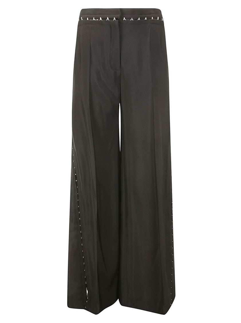 Mugler Wool Blend Palazzo Trousers