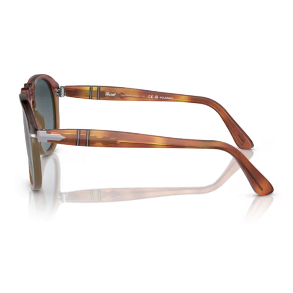 Persol Havana 0649 Geometric Acetate Sunglasses