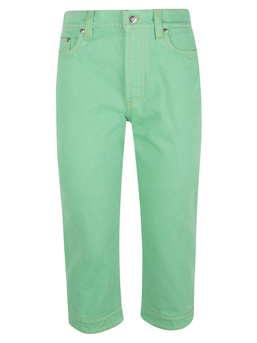 Versace Capri-Length Denim Pants With Adjustable Hems And Medusa Emblem