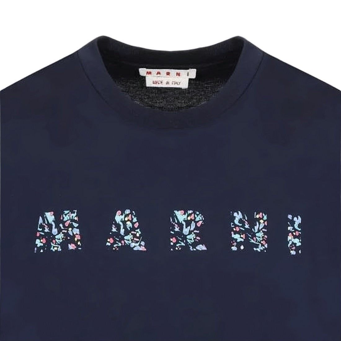 Marni Short-Sleeved T-Shirt With Floral Patterned Accents
