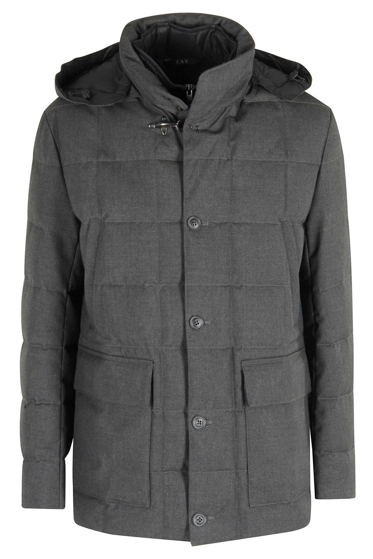 Fay New Down Jacket With Detachable Hood