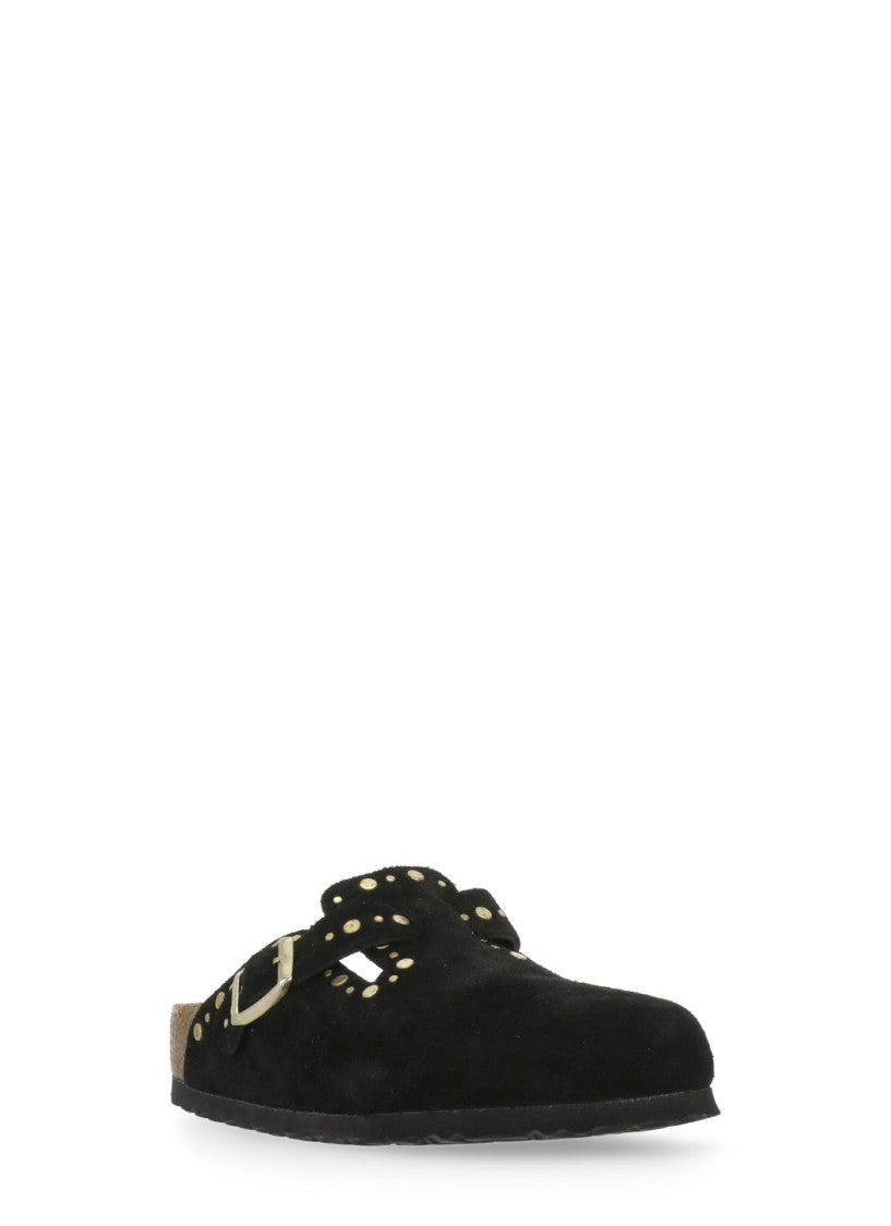 Birkenstock Black Boston River Buckle Loafers
