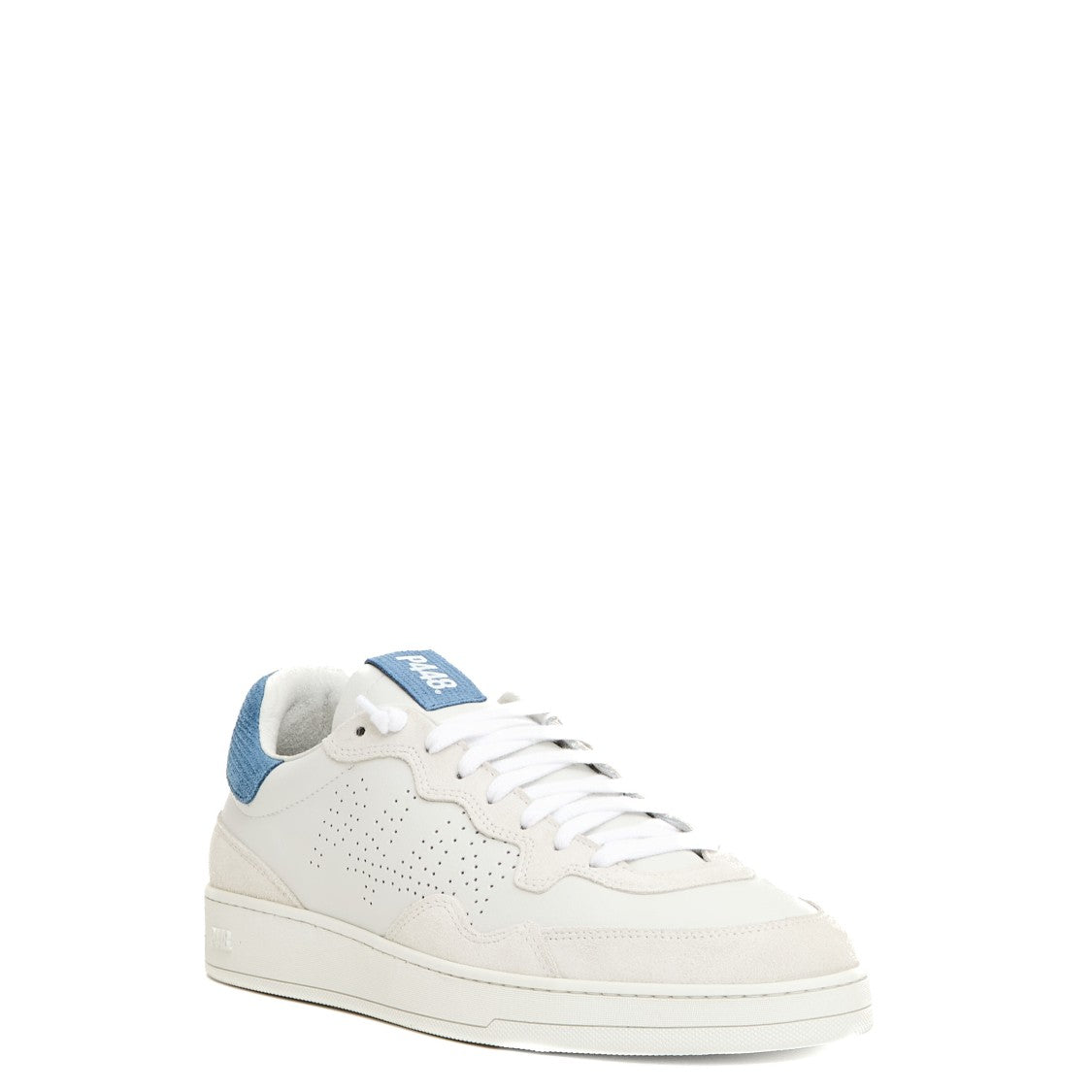 P448 White Leather And Suede Sneakers