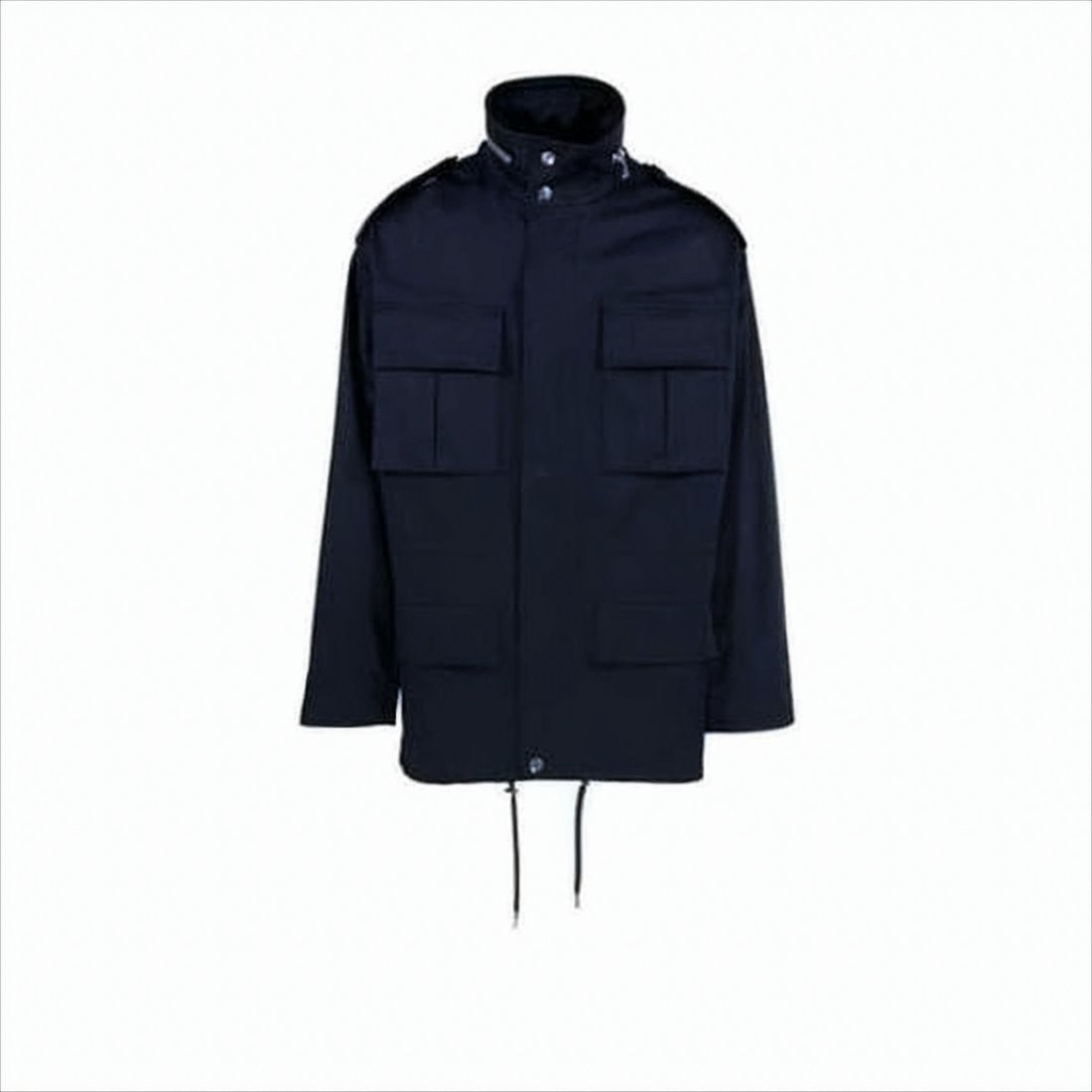 Ami Structured High-Collar Jacket With Utility Pockets