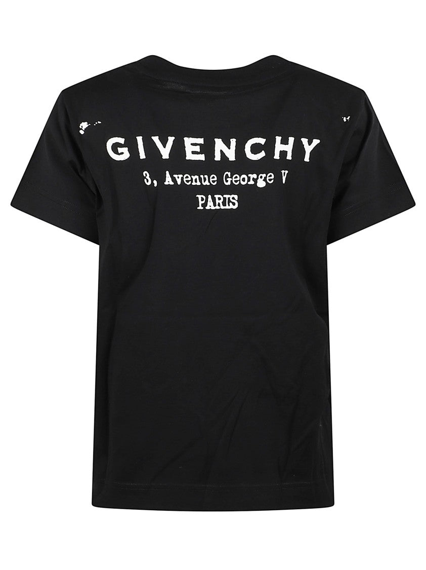 Givenchy Logo-Embellished Black Cotton T-Shirt