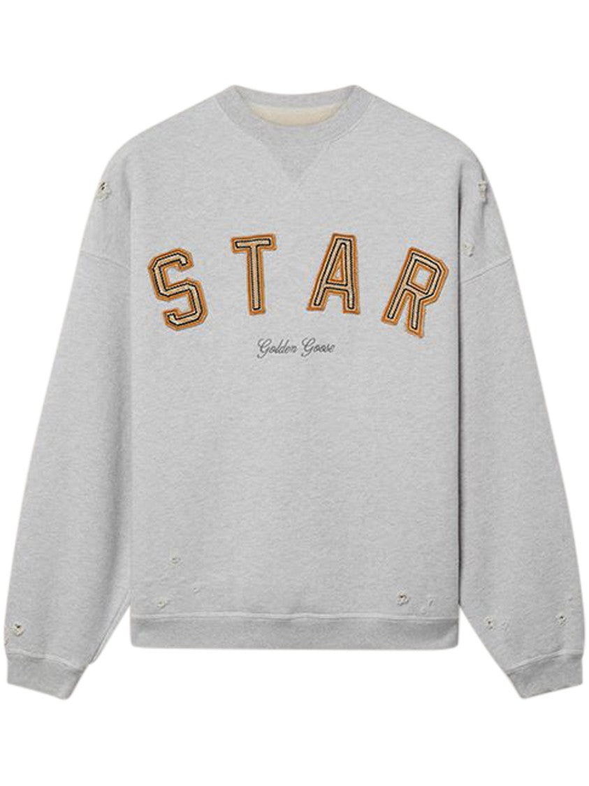 Golden Goose Relaxed Fit Distressed Sweatshirt With Bold 'Star' Lettering