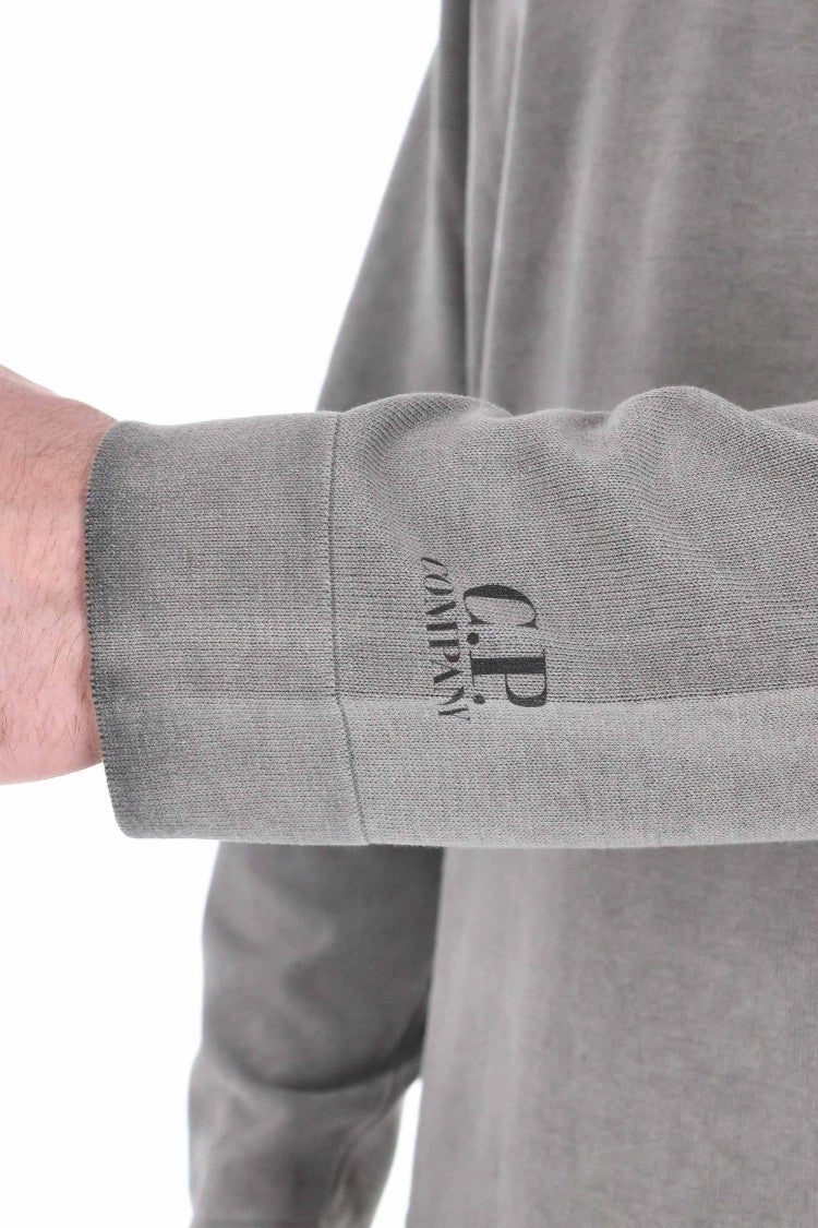 C.P. Company Delavé Effect Cotton Crepe Crewneck