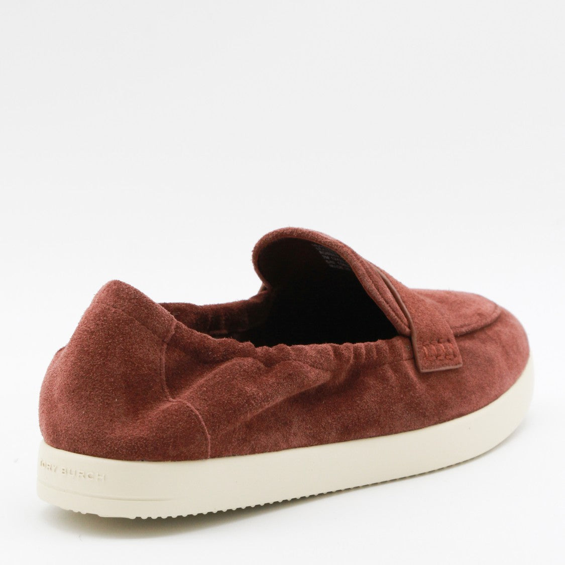 Tory Burch Moccasin-Inspired Brown Suede Flats