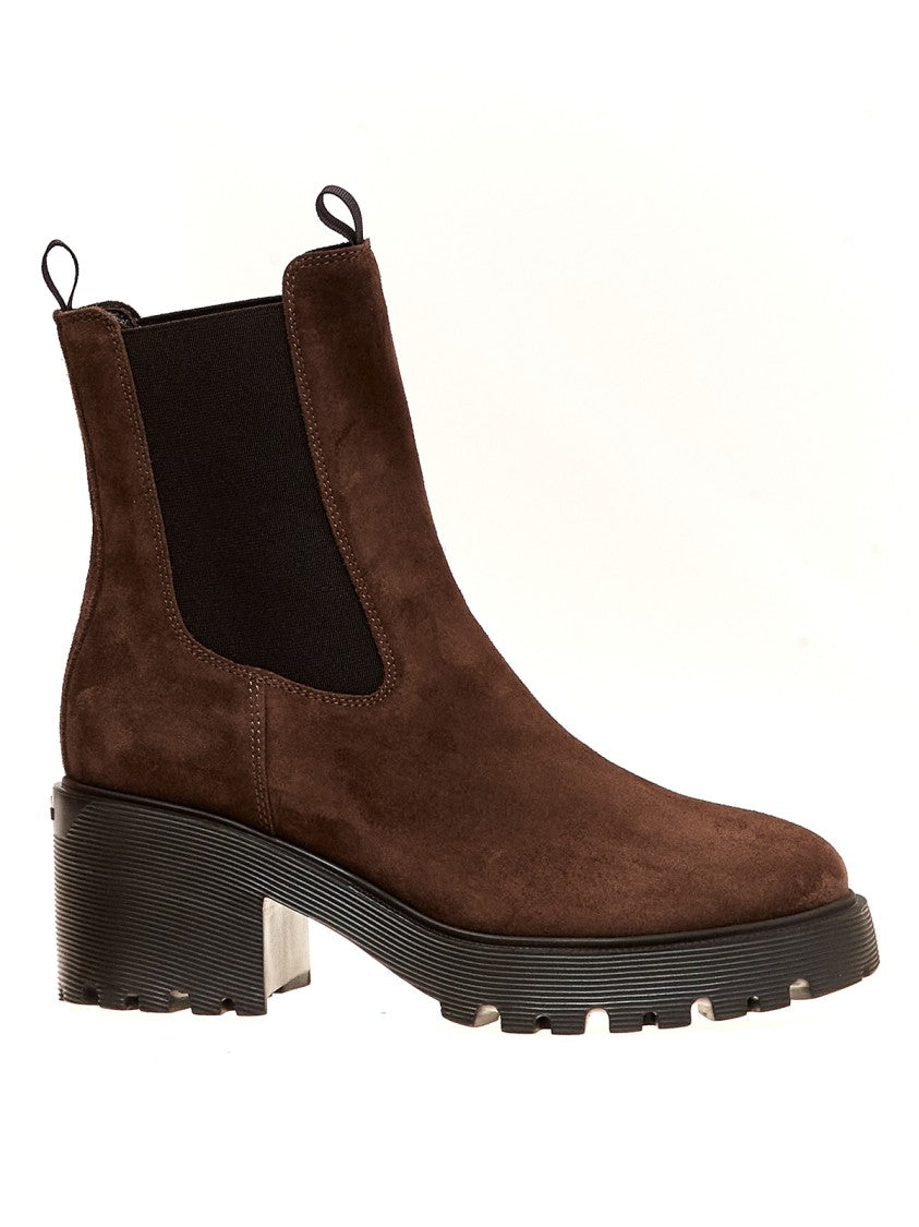 Hogan Medium Brown Suede Ankle Boot