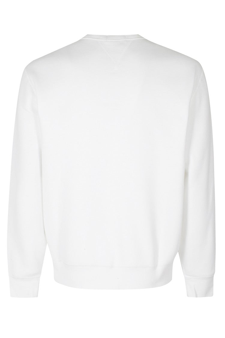 Polo Ralph Lauren White Logo Cotton-Blend Sweatshirt