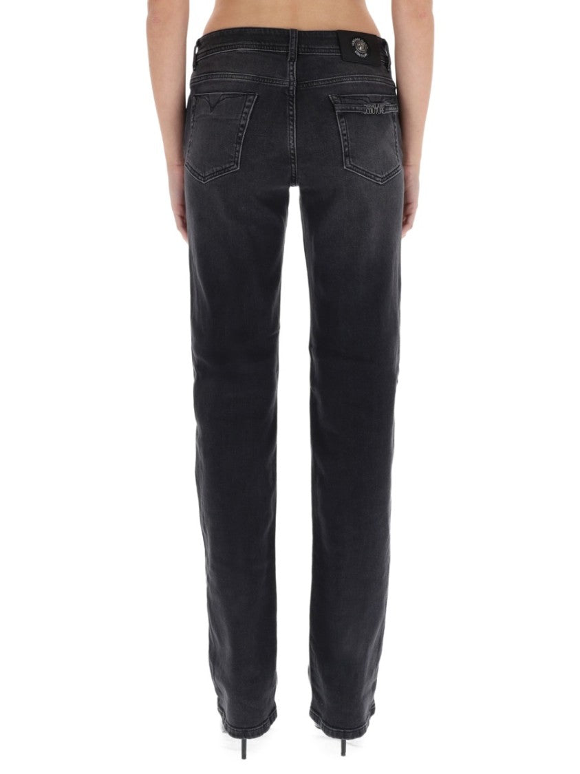 Versace Jeans Couture Washed Black Mandy Straight-Leg Pants