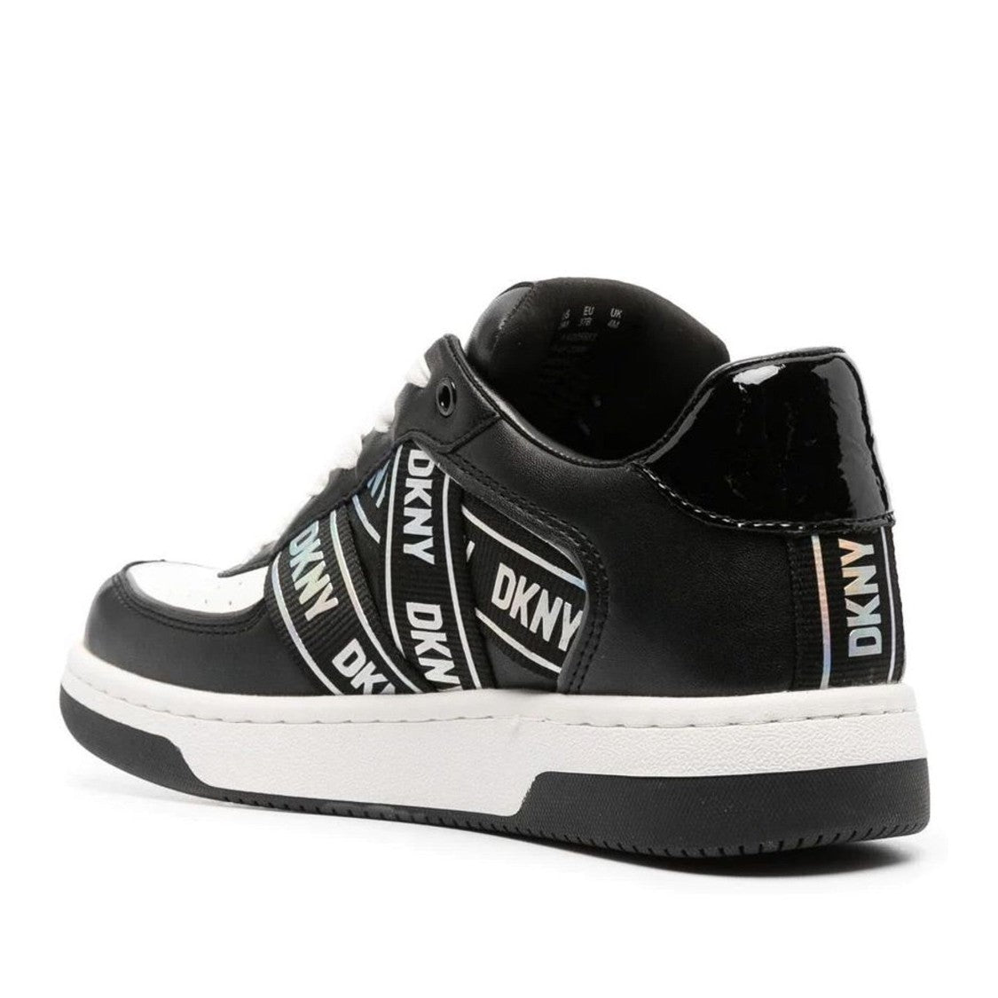 Dkny Olicia White Elevated Glossy Accent Sneakers