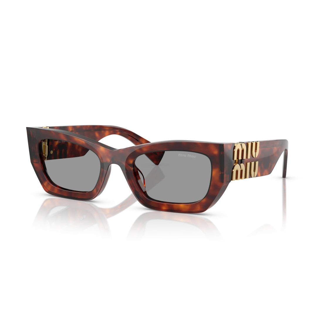 Miu Miu 0Mu 09Ws Angular Tortoiseshell Acetate Sunglasses
