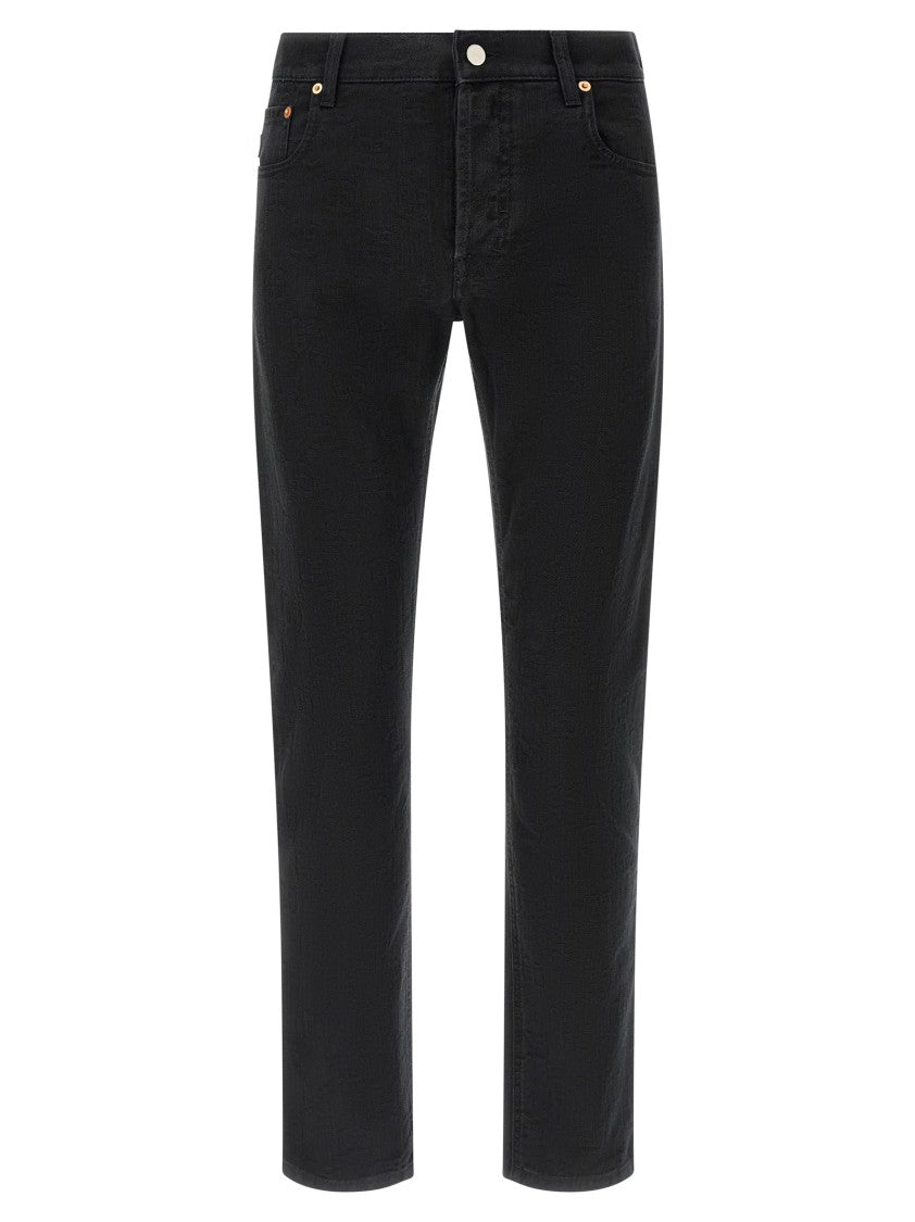 Gucci Gg Jacquard Denim Jeans