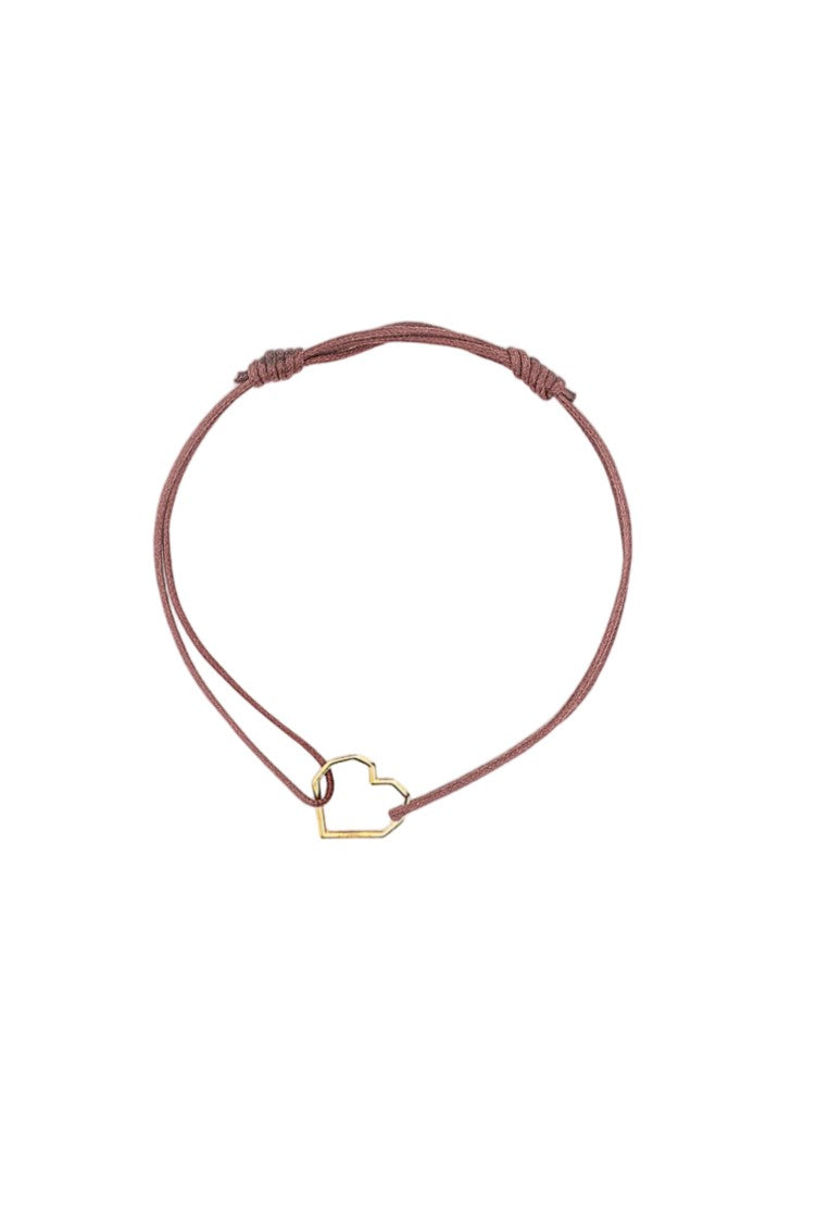Aliita Burgundy Corazon Puro Cord Bracelet