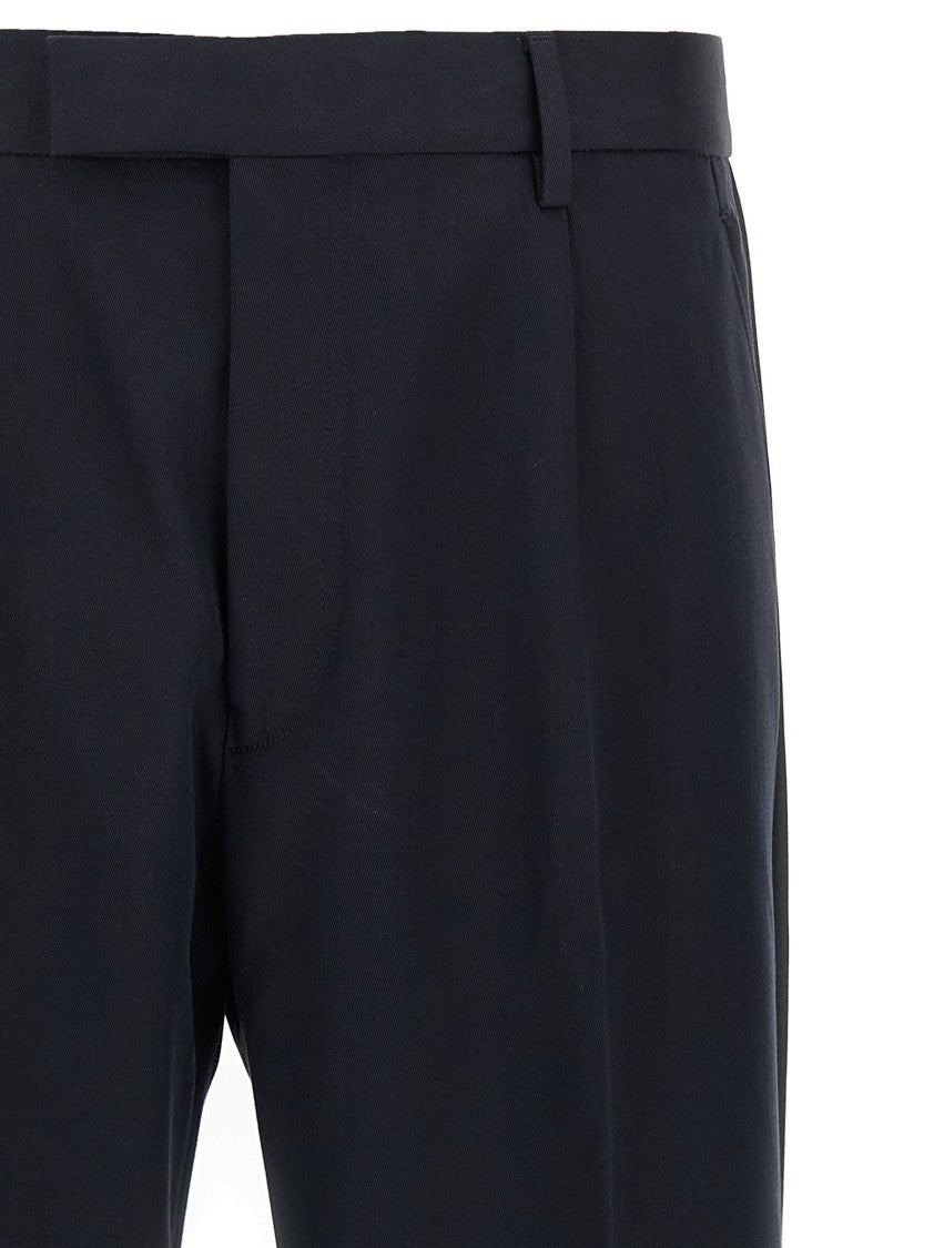 Zegna Blue Straight Leg Trousers