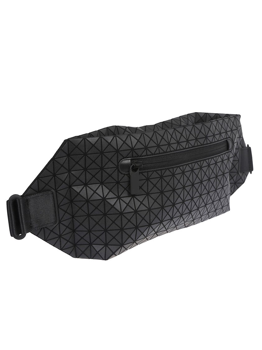 Bao Bao Issey Miyake Geometric Design Leather Shoulder Bag With Textured Surface