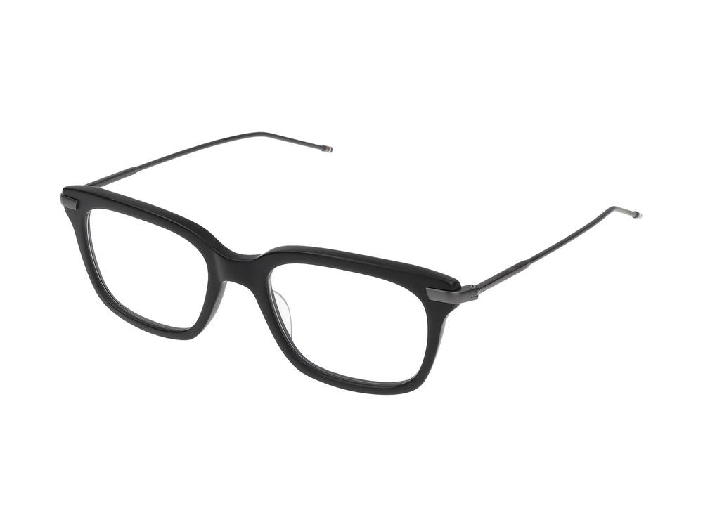 Thom Browne Black Bold Square Metal Eyeglasses