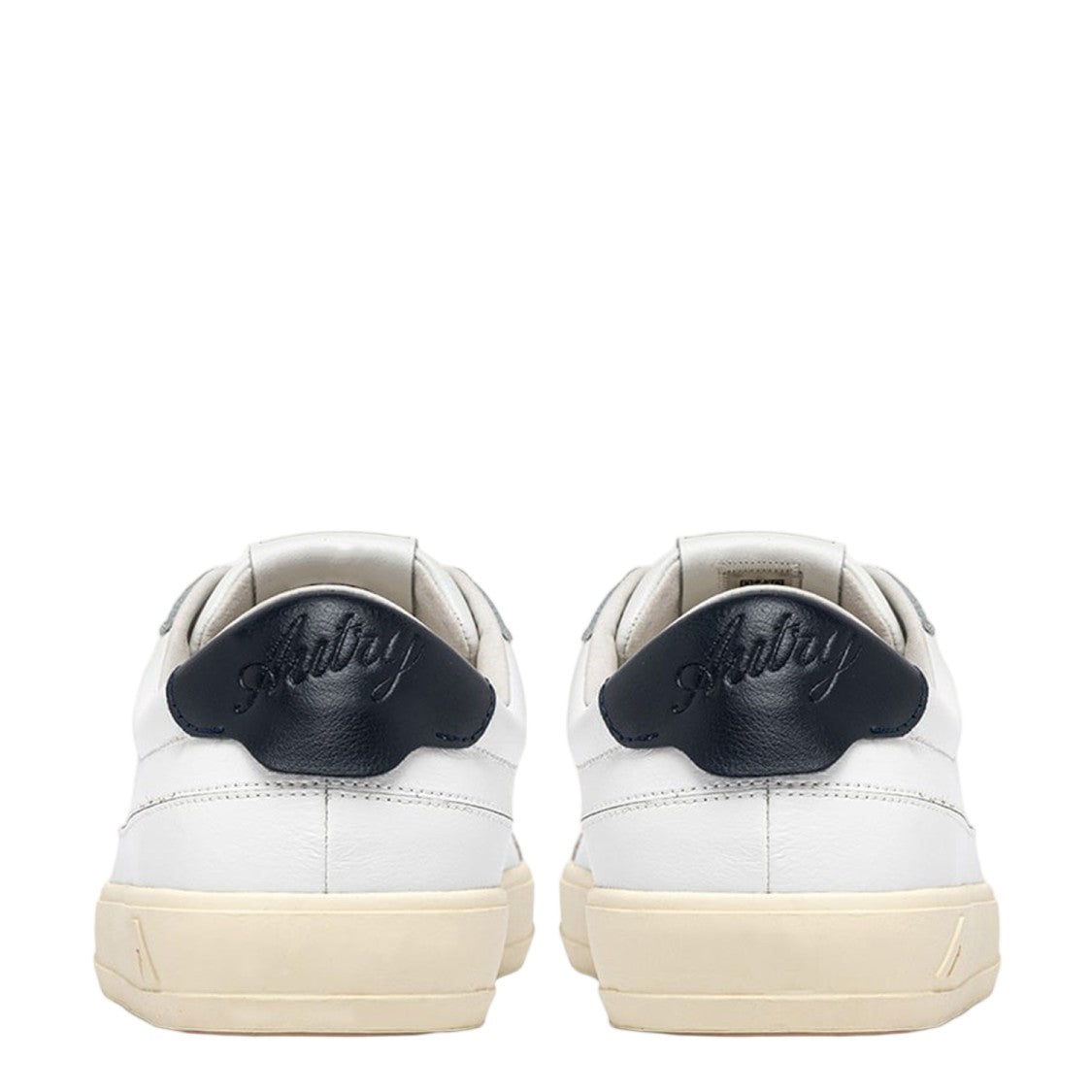 Autry Luxe Leather Low Sneakers With Round Toe And Logo Details