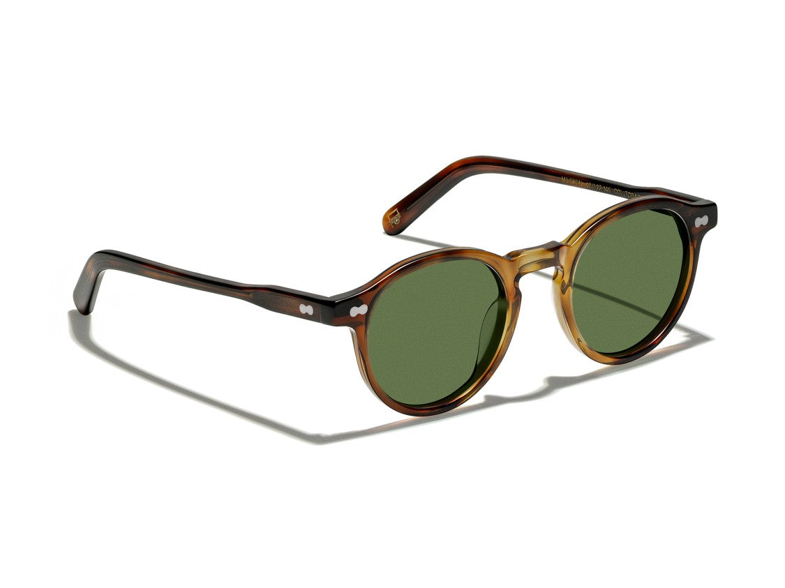 Moscot Tortoiseshell Or-Mil-S Round Acetate Sunglasses