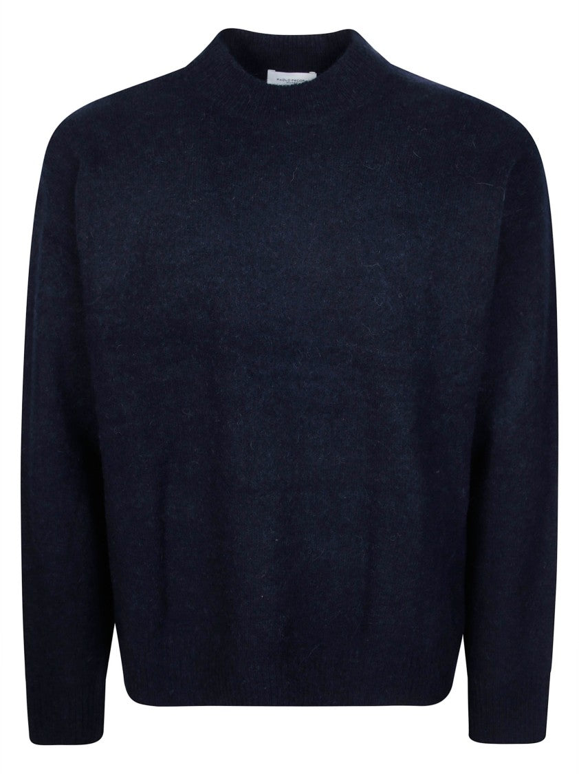 Paolo Pecora Dark Navy Knit Sweater