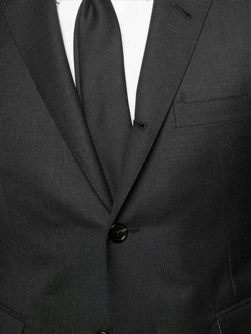 Thom Browne Tailored Black Suit Set With Fitted Blazer