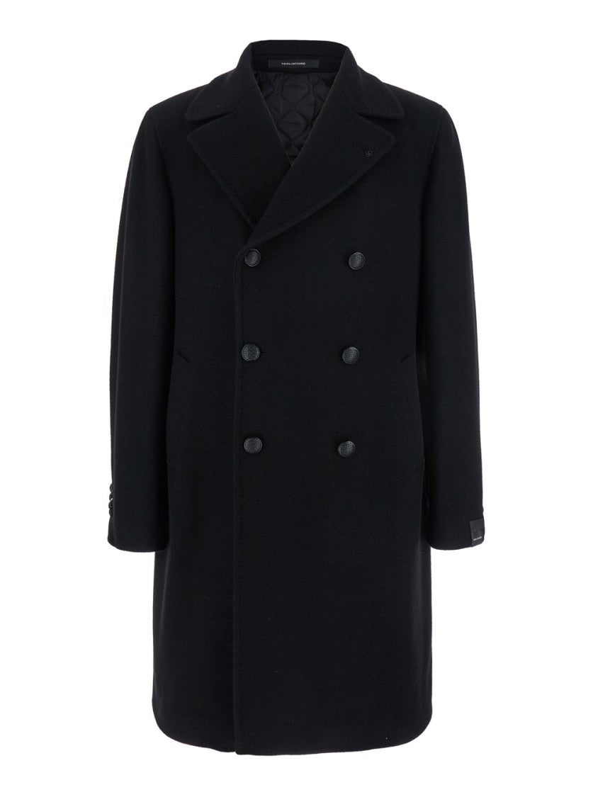 Tagliatore Arden' Black Double-Breasted Coat