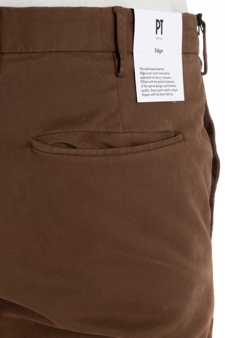 Pt Torino Dieci Fit Cotton Satin Trousers