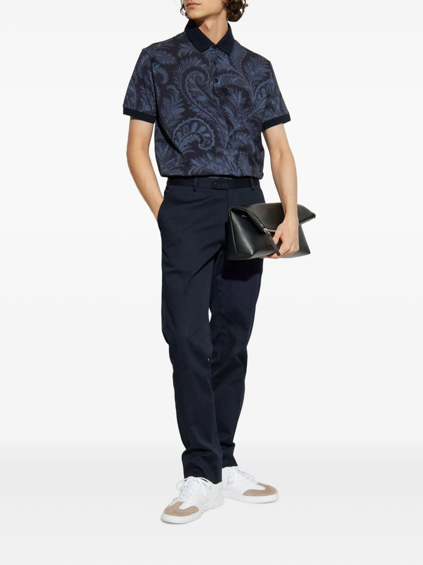 Etro Roma Intricate Paisley Patterned Polo Shirt
