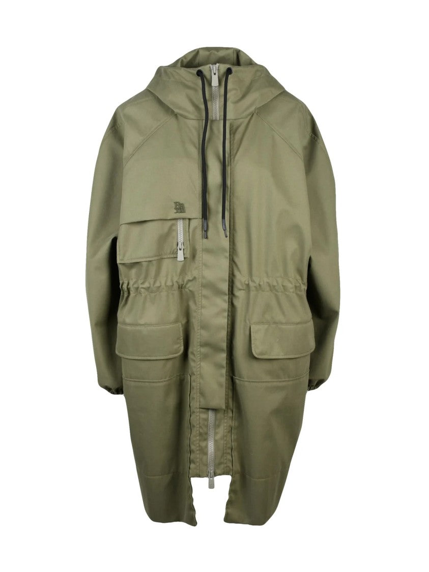 Bacon Military Green Polyester-Blend Trevor Gab Waterproof Jacket