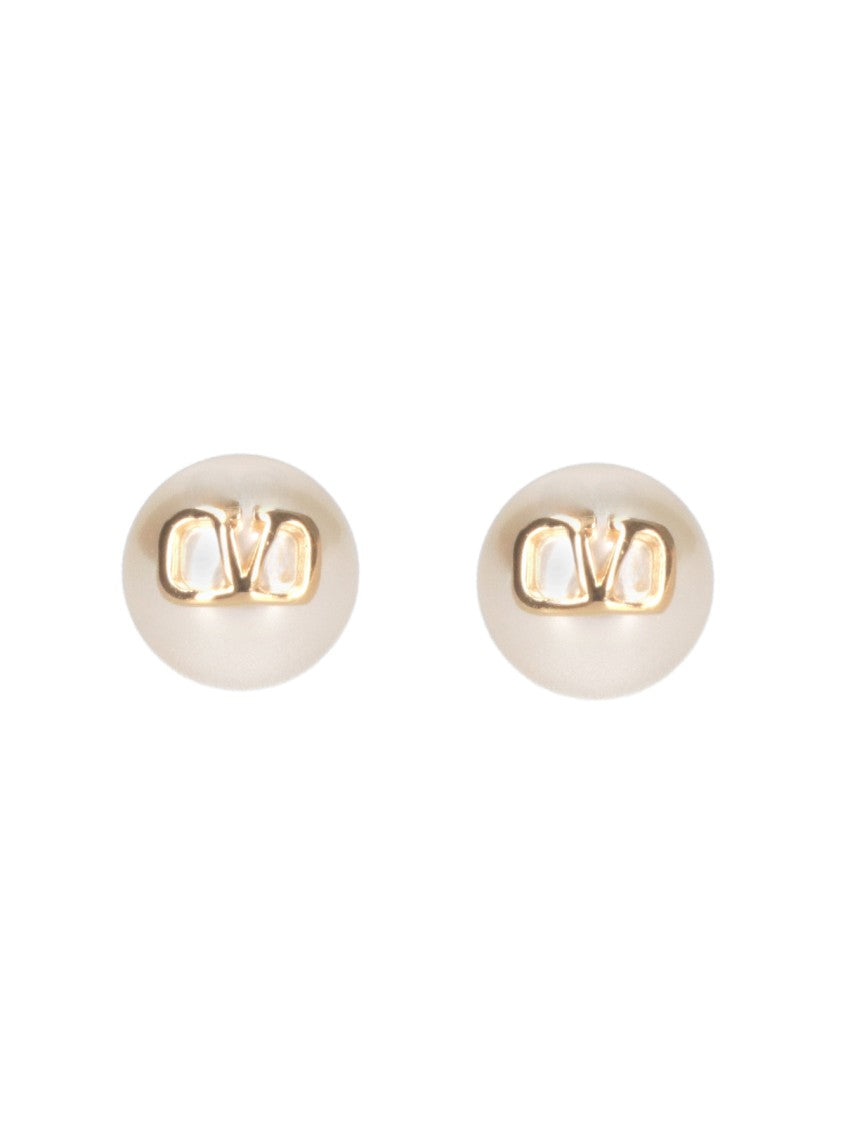 Valentino Garavani Gold-Plated Brass Vlogo Signature Earrings