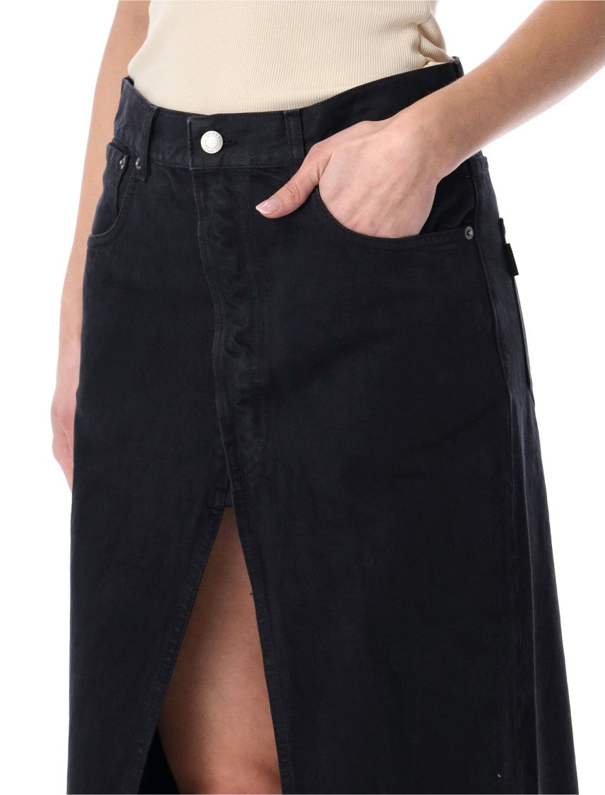 Haikure Gana Bull High Waisted Slit Skirt