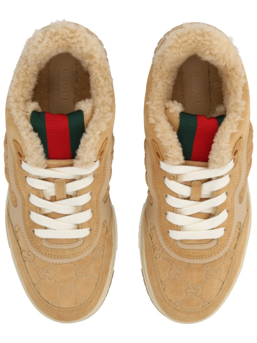 Gucci Re-Web Webbing Calfskin Sneakers