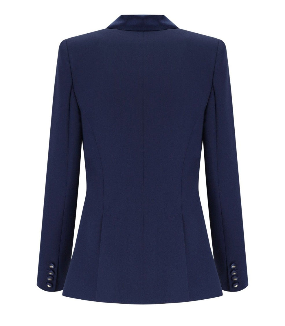 Elisabetta Franchi Oltremare Crepe Smoking Jacket